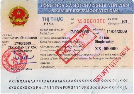 visa nhập cảnh 1 lần